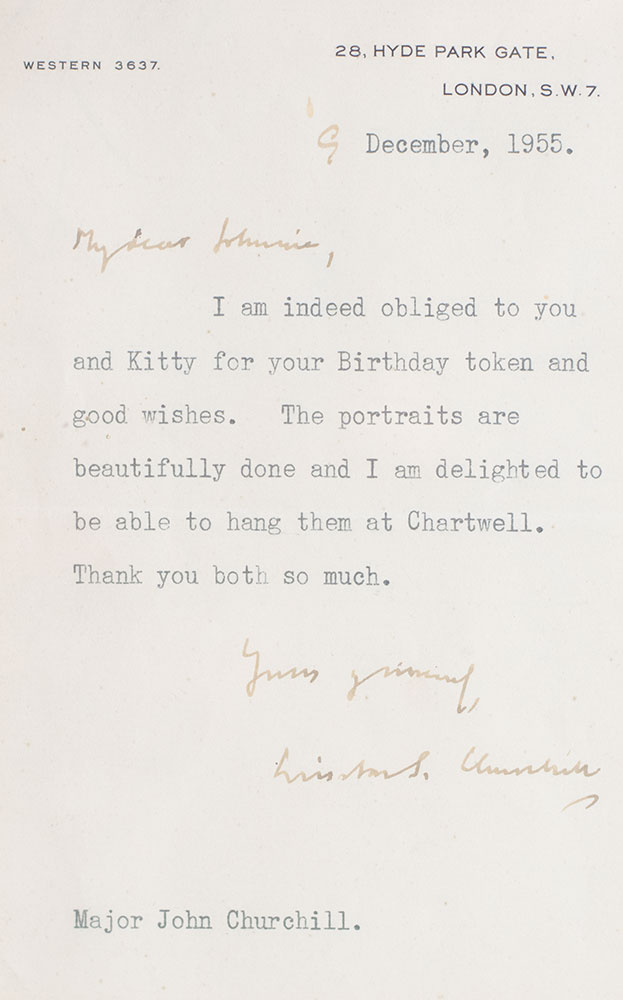 Winston S. Churchill Typed Letter Signed.