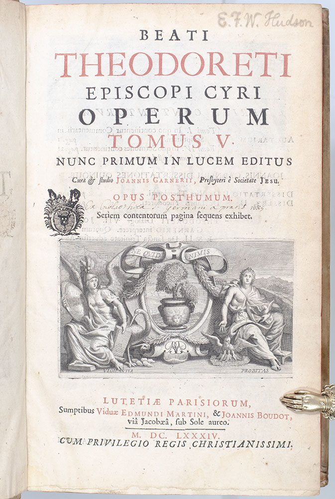 Opera Omnia. Ed. Jac. Sirmond (Volumes 1-4), and J. Garnier (Volume 5).