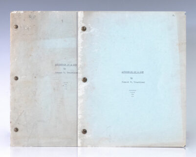 Afternoon of a Cow Original Typed Manuscript Drafts.