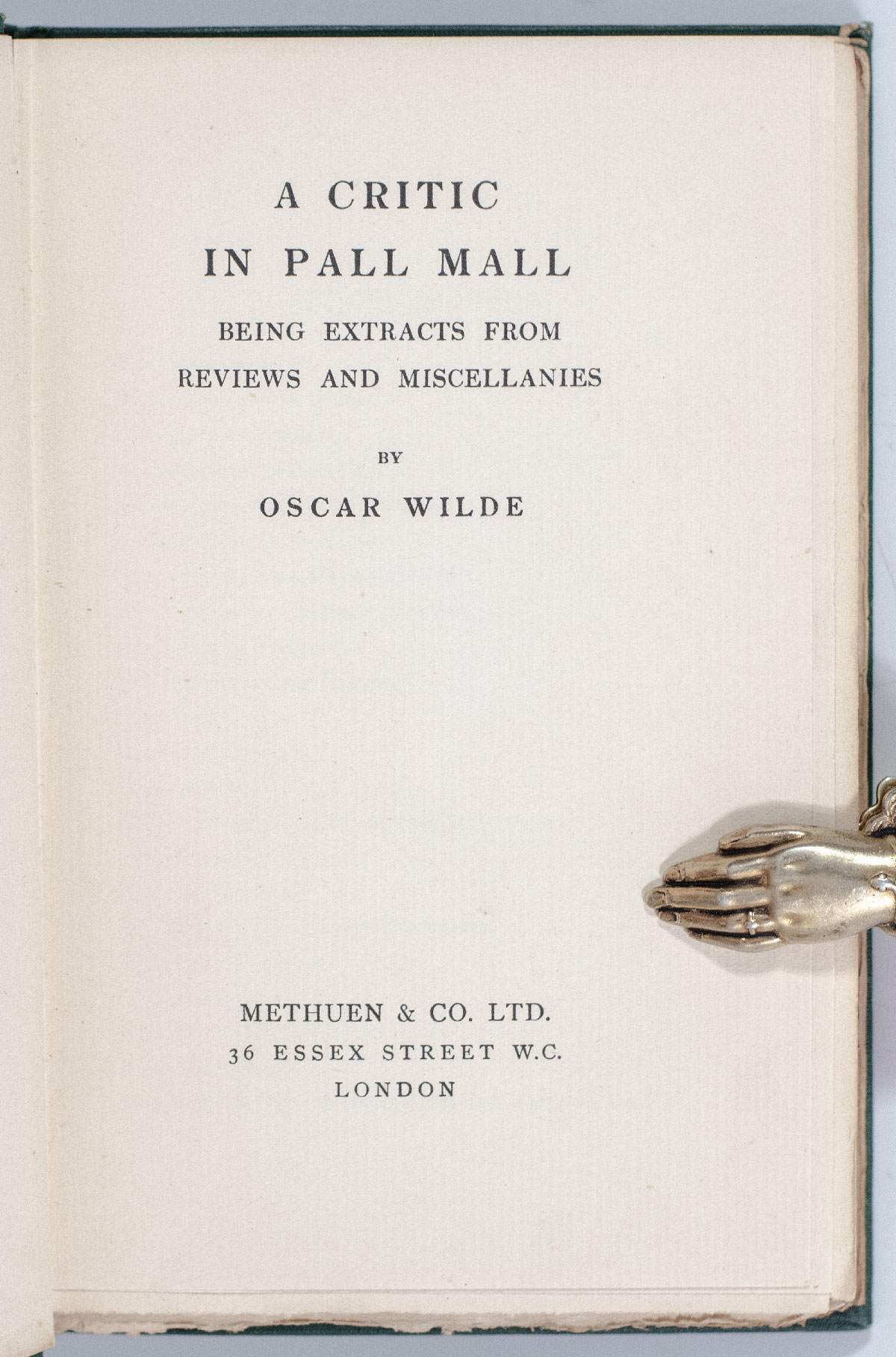 A Critic in Pall Mall: Beings Extracts From Reviews and Miscellanies.