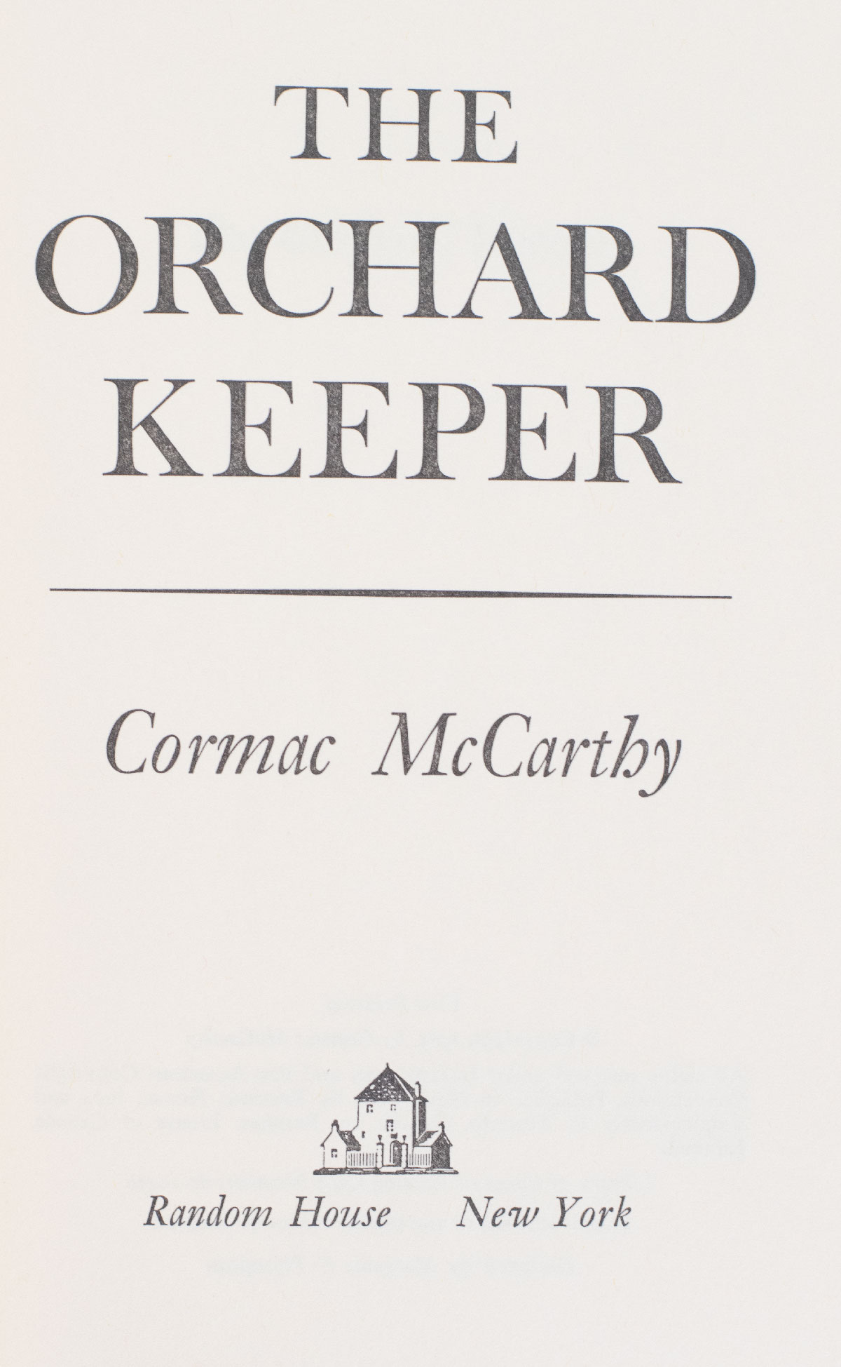 The Orchard Keeper.