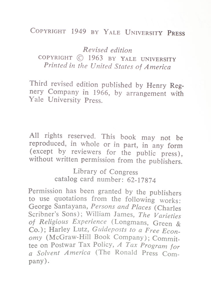 Human Action: A Treatise on Economics.