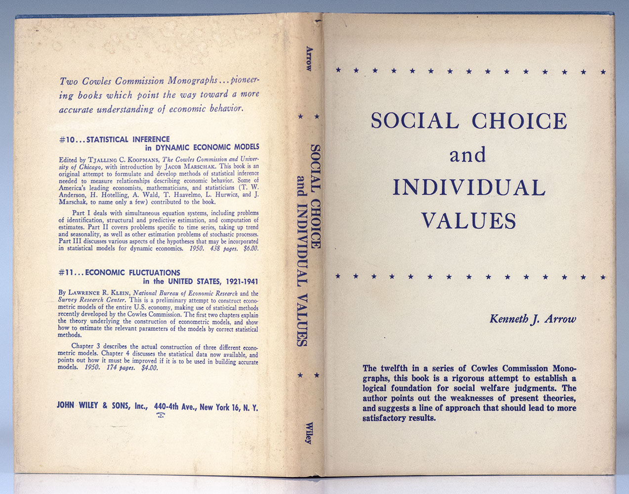 Social Choice and Individual Values.