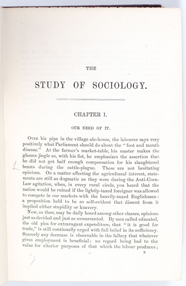 The Study of Sociology.