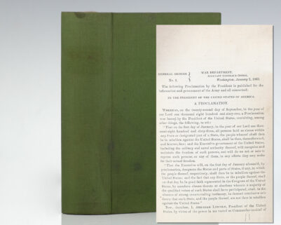 General Orders of the War Department, Adjutant General's Office, Washington, January 2, 1863 to July 27, 1863. No. 1-235. [The Emancipation Proclamation].