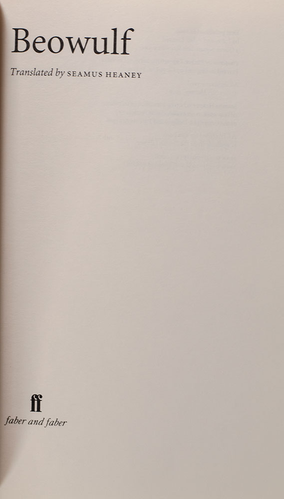 Beowulf: A New Verse Translation.