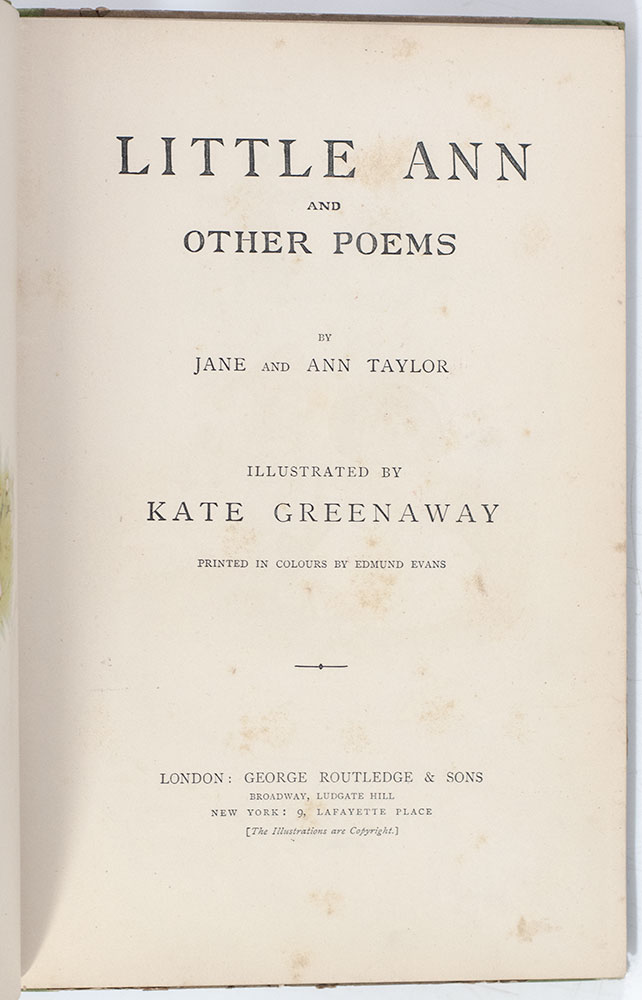 Little Ann and Other Poems.