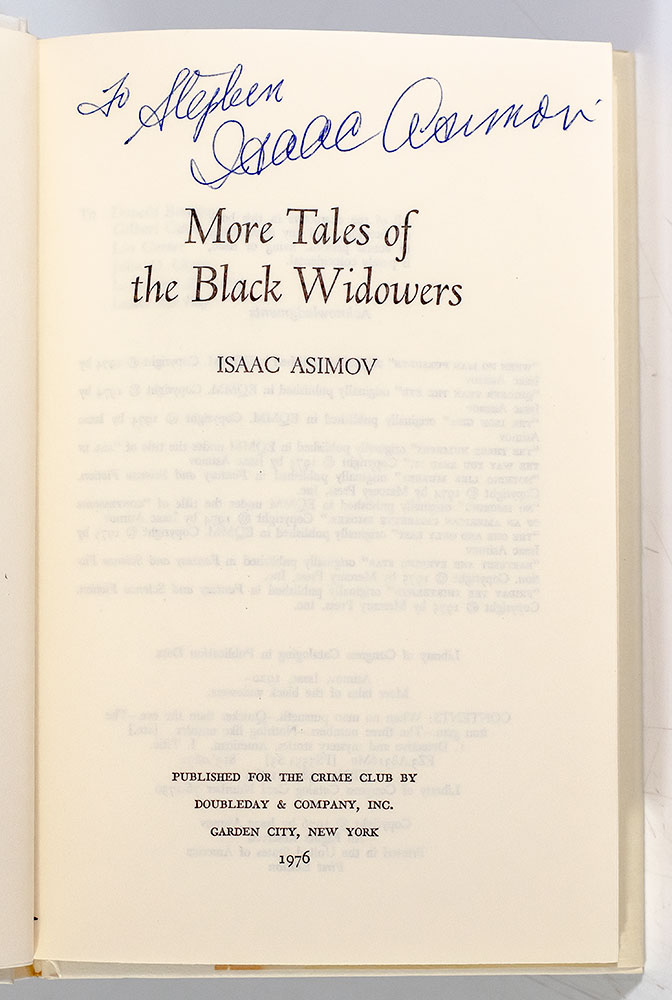 More Tales of the Black Widowers.