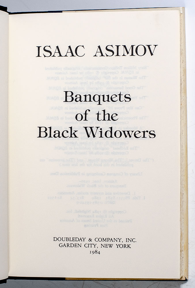Banquets of the Black Widowers.