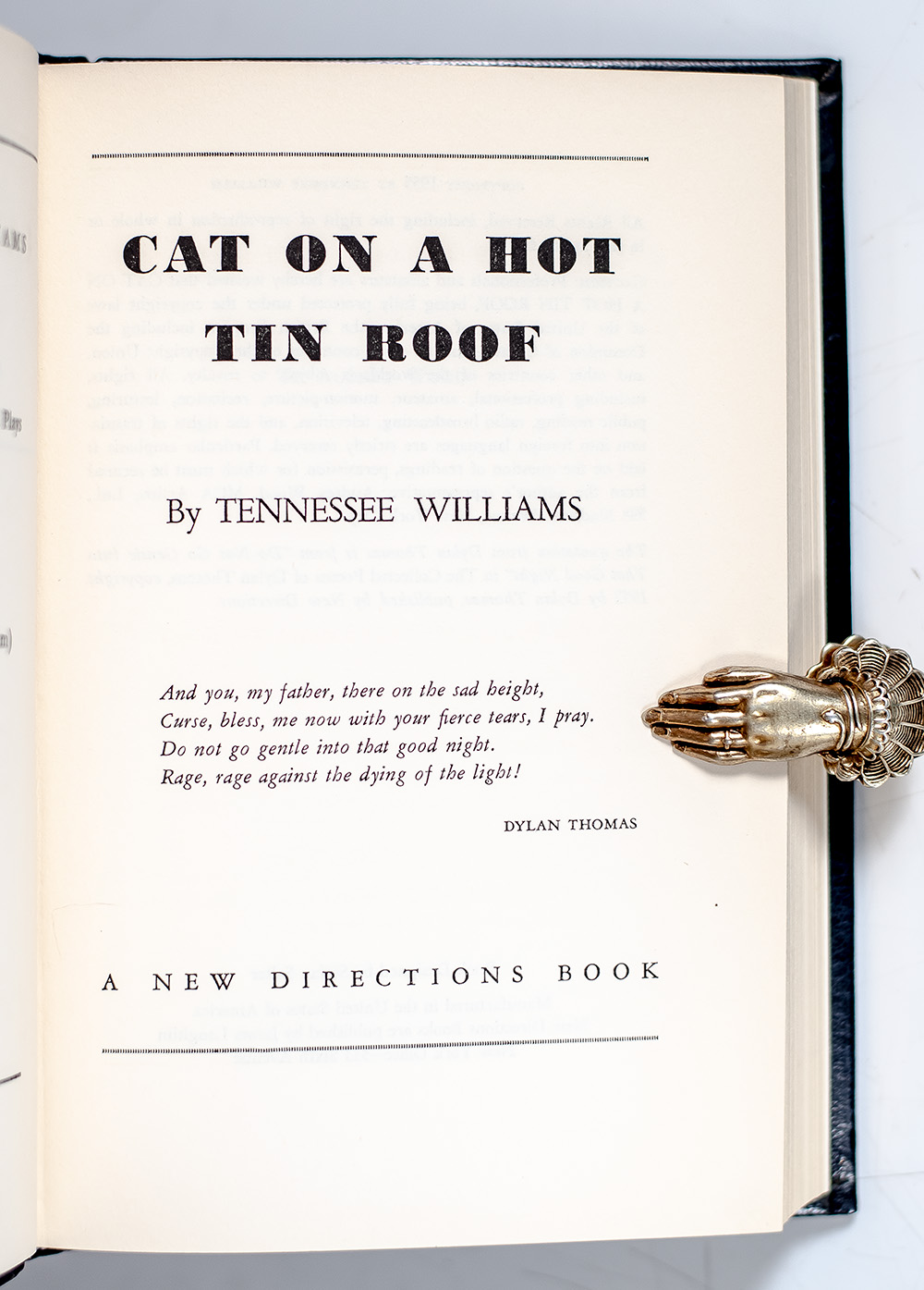 Cat On A Hot Tin Roof.