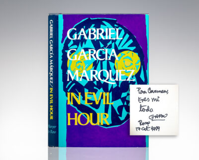 First edition of In Evil Hour; purple and turquoise