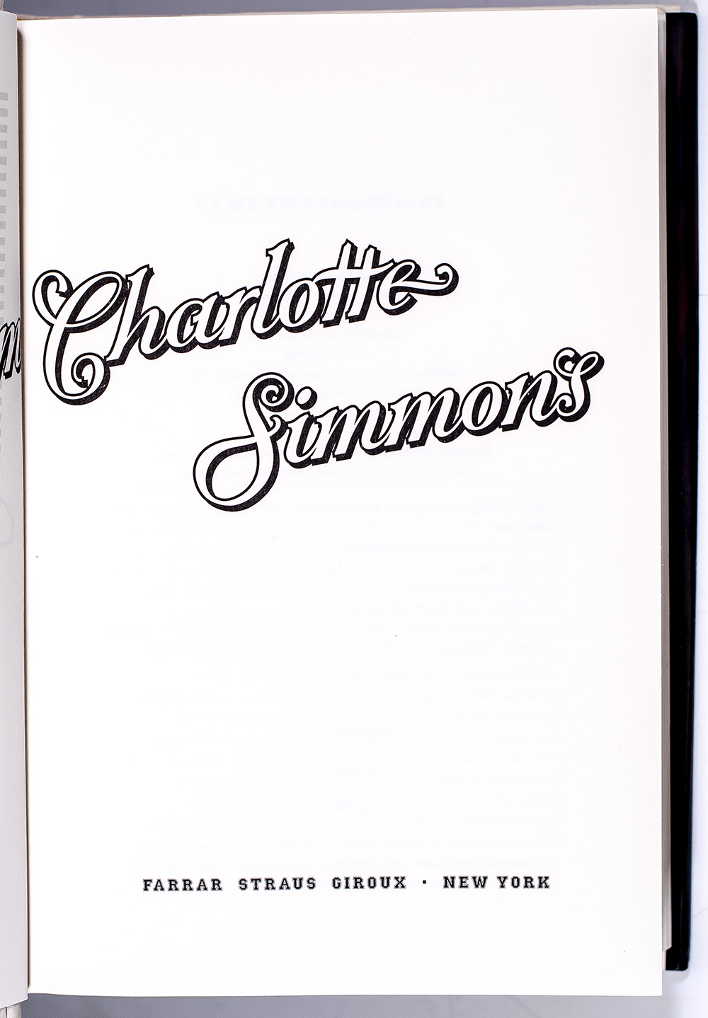 I Am Charlotte Simmons.