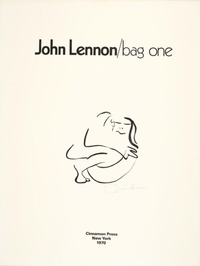 John Lennon Signed "Bag One" Lithograph.
