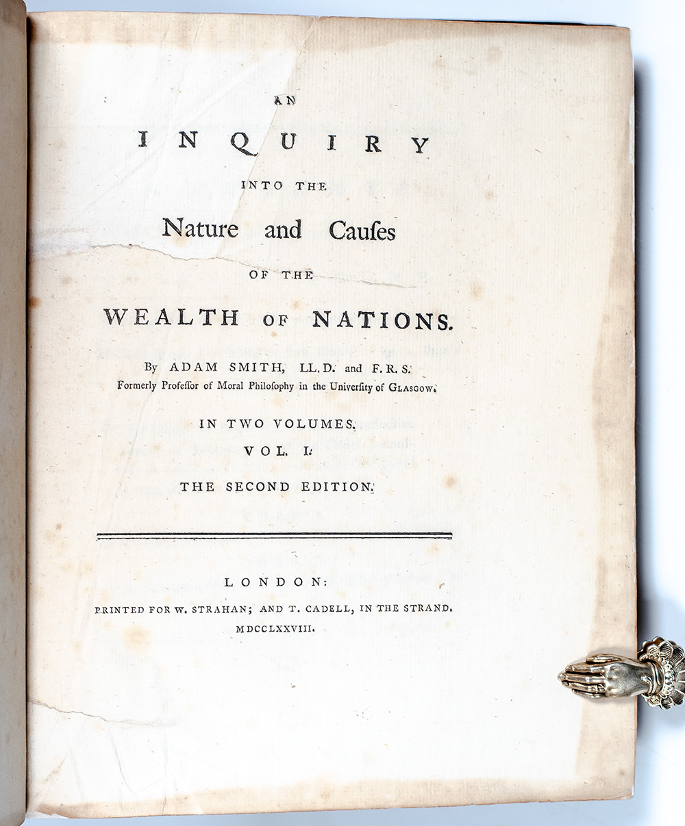 An Inquiry into the Nature and Causes of the Wealth of Nations.