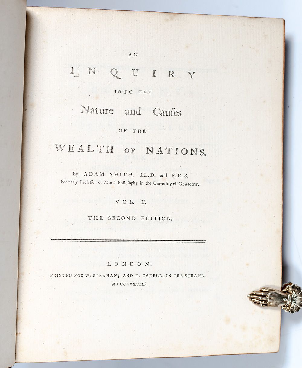 An Inquiry into the Nature and Causes of the Wealth of Nations.