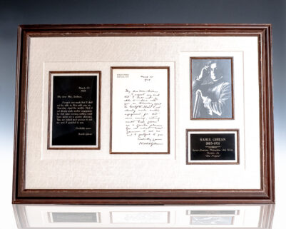 Kahlil Gibran Autograph Letter Signed.