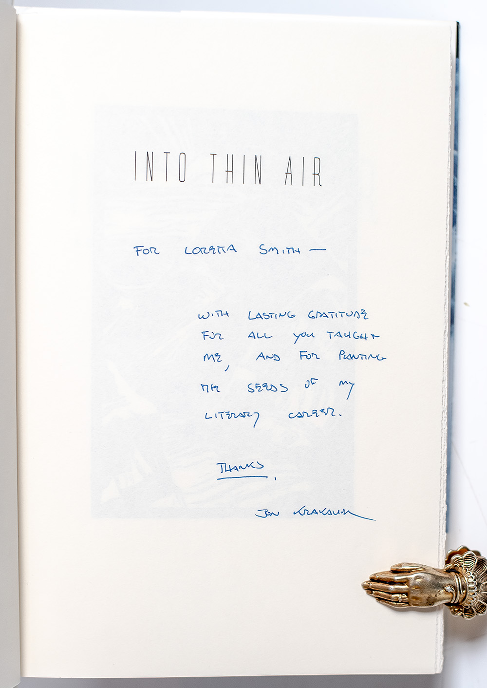 Into Thin Air: A Personal Account of the Mount Everest Disaster.