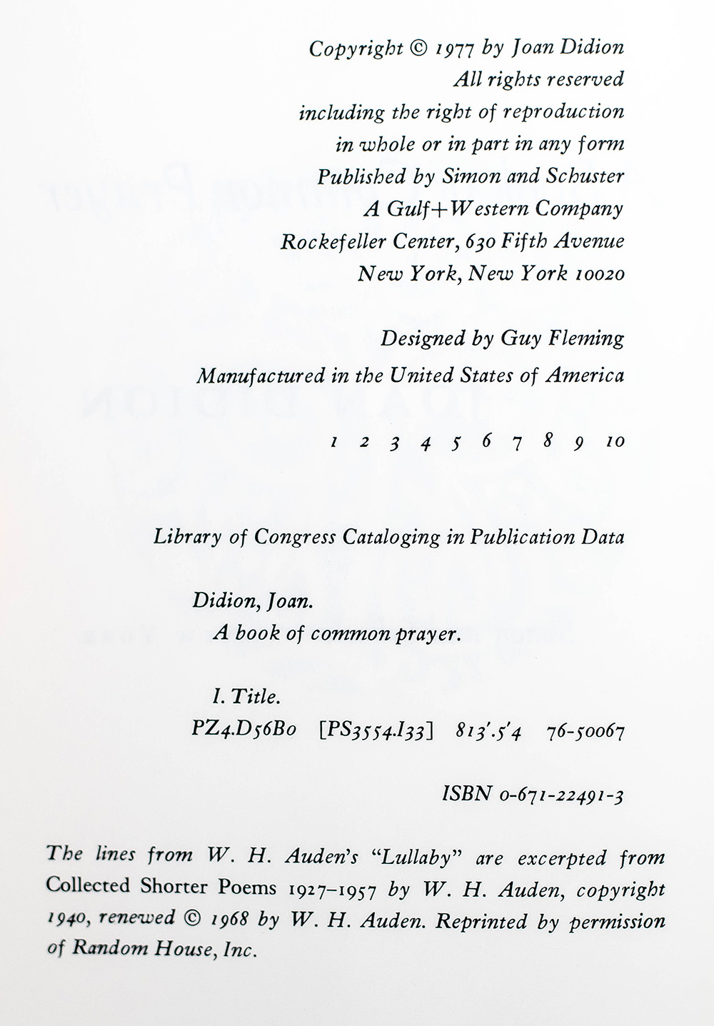A Book of Common Prayer.