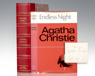 First edition of Agatha Christie's Endless Night; Inscribed by Her