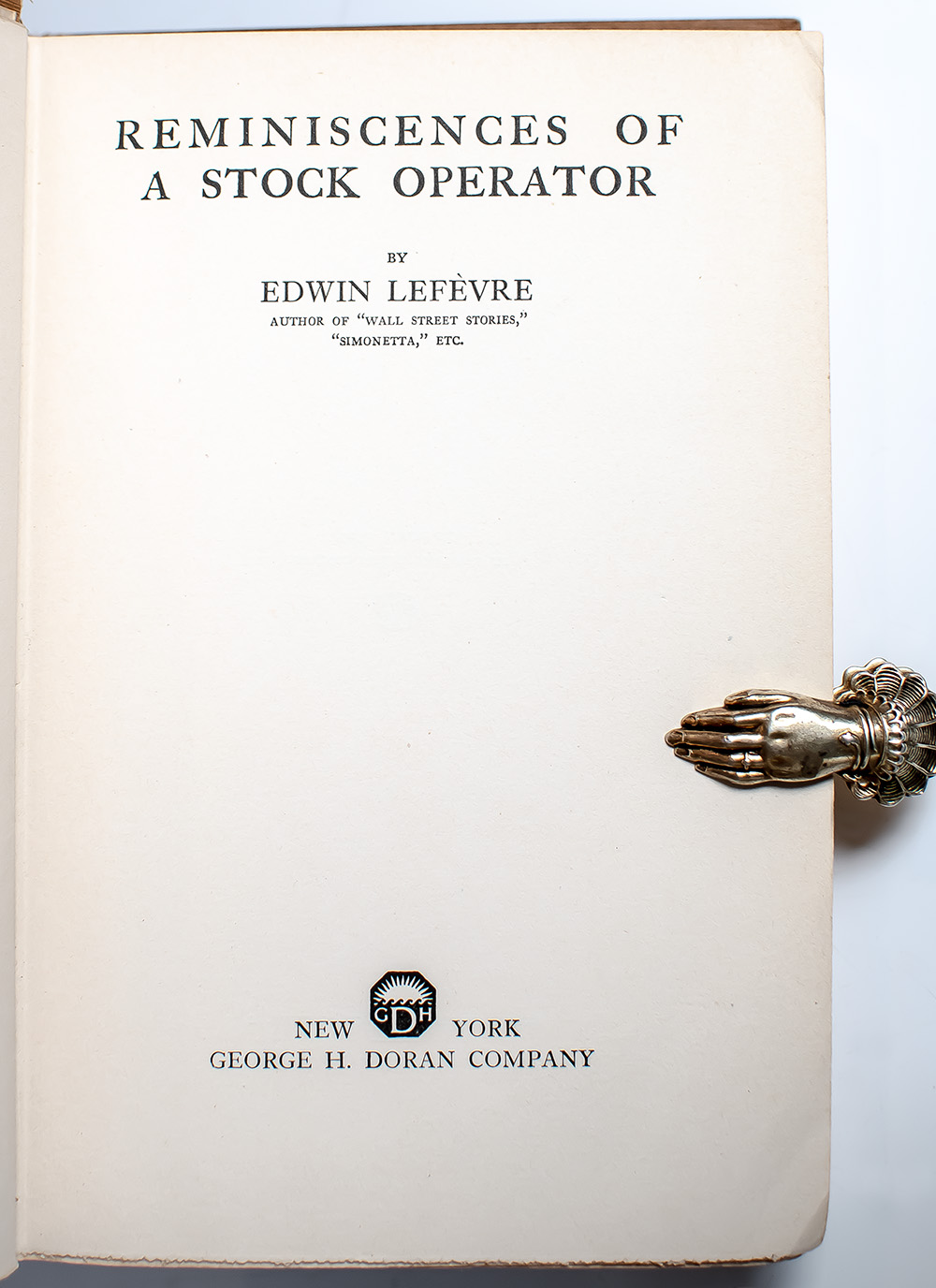 Reminiscences Of A Stock Operator.