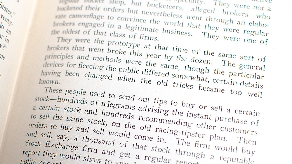 Reminiscences Of A Stock Operator.