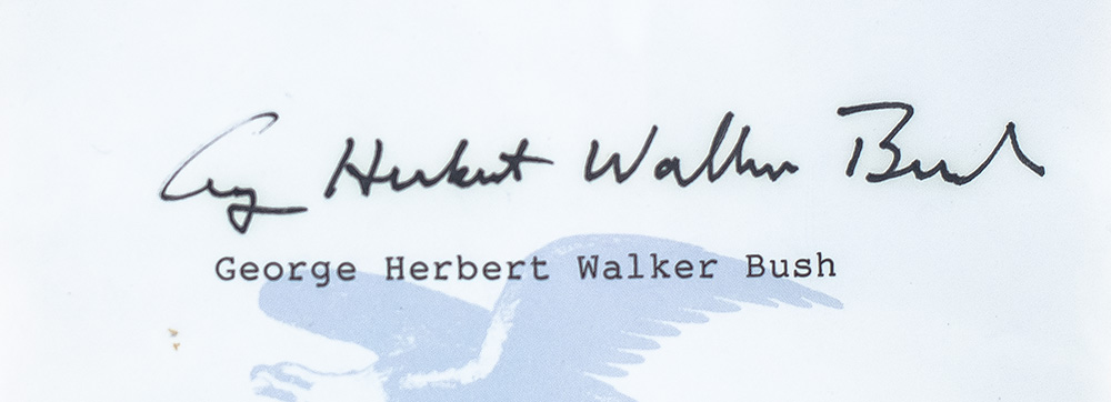 George H.W. Bush Signed Souvenir Inaugural Address.