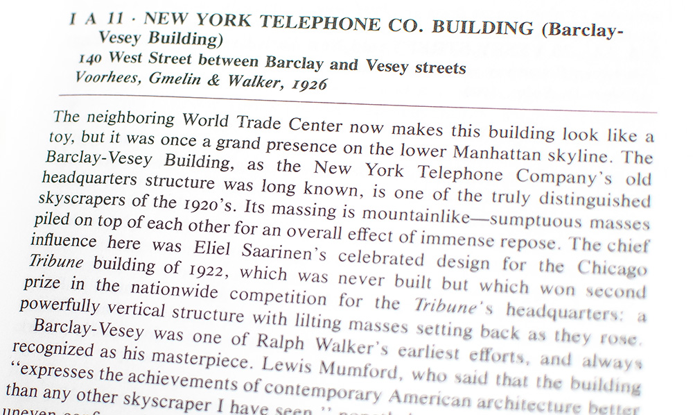 The City Observed: New York: A Guide to the Architecture of Manhattan.