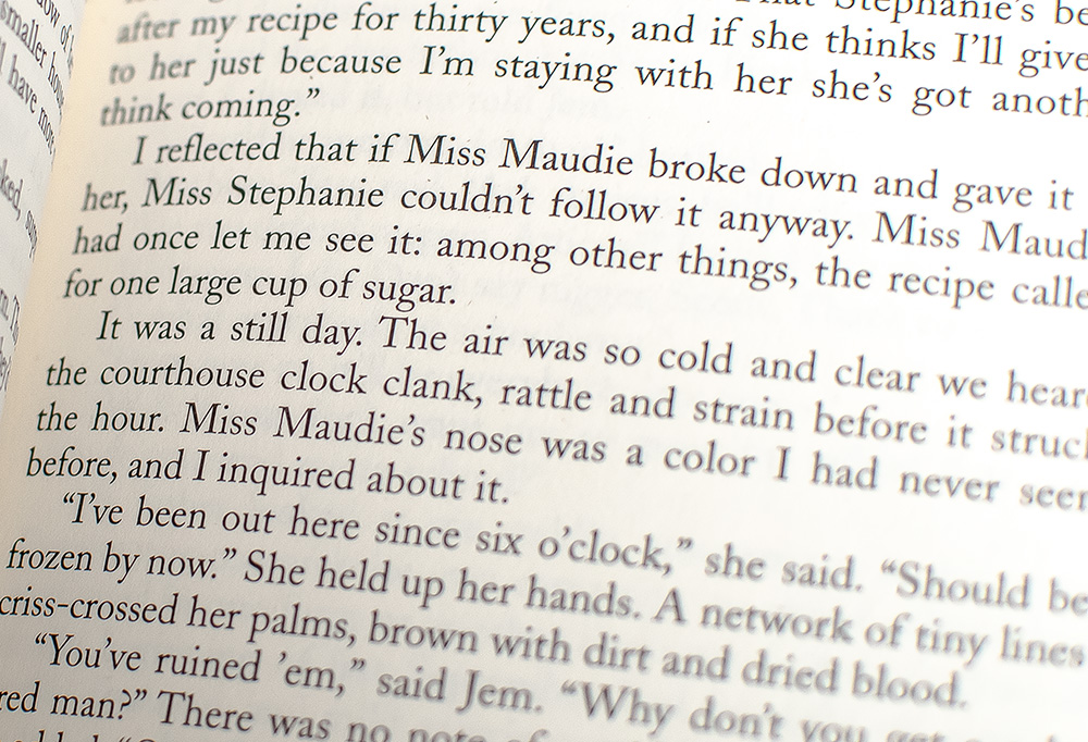 To Kill A Mockingbird.