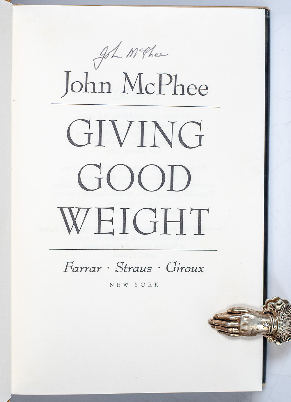 Giving Good Weight.
