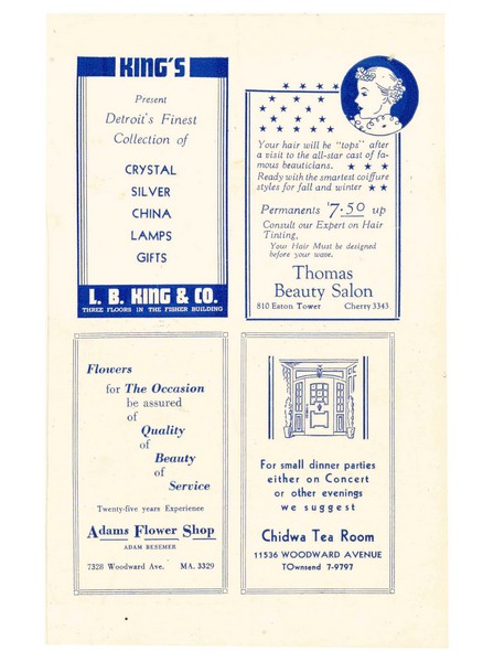 George Gershwin Inscribed Special Detroit Symphony Concert Display Program. - Image 3