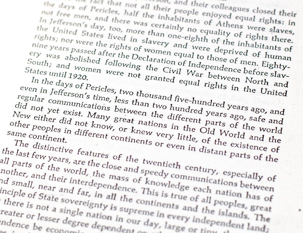 David Ben-Gurion Inscribed Democracy in the World Presentation Copy.
