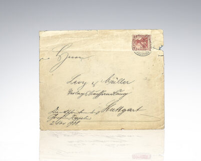 Ferdinand von Zeppelin Autograph Postcard Signed.