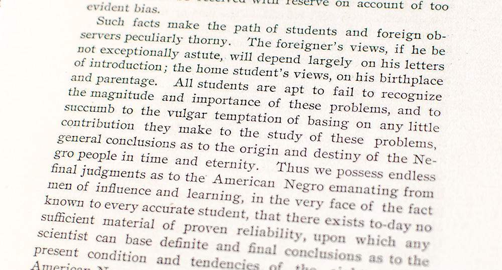 The Study of the Negro Problems.