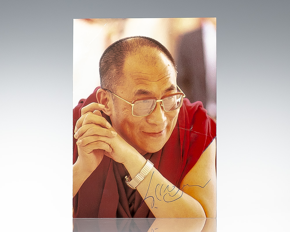 His Holiness the Dalai Lama Signed Photograph.