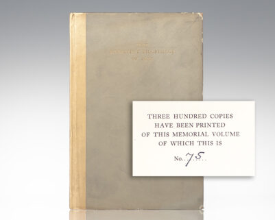 The Roosevelt Pilgrimage of 1922: Being a Record of the Pilgrimage of Certain Friends of Theodore Roosevelt to His Grave and to His Home, On the Third Anniversary of His Death.