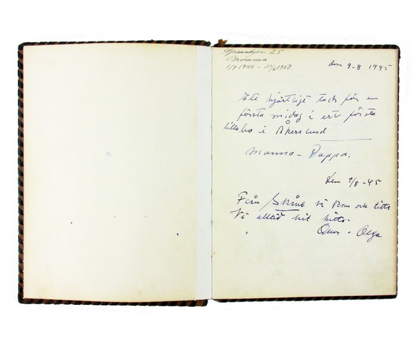 Queen Elizabeth II and King Gustaf VI Adolf Bernadotte Signed Swedish Guestbook from 1956 State Visit. - Image 3