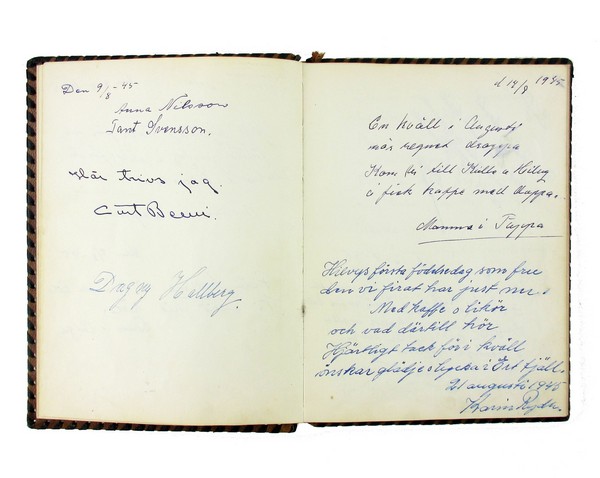 Queen Elizabeth II and King Gustaf VI Adolf Bernadotte Signed Swedish Guestbook from 1956 State Visit. - Image 4