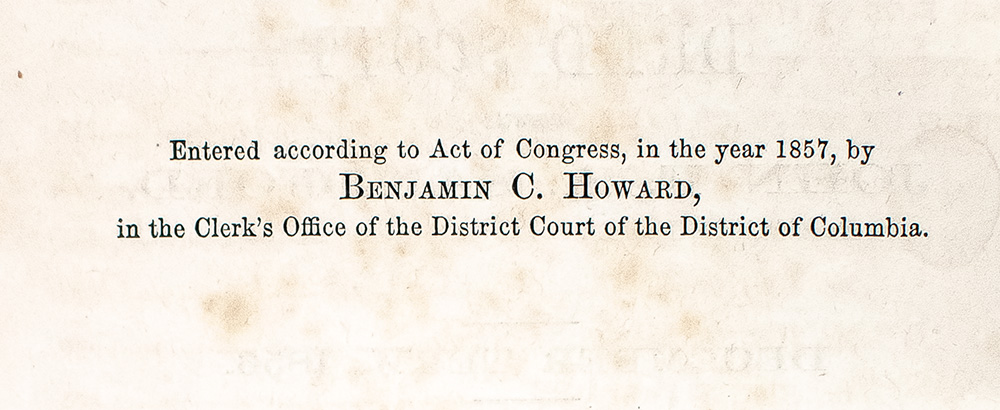 A Report of the Decision of the Supreme Court of the United States, and the Opinions of the Judges Thereof, in the Case of Dred Scott versus John H. Sanford. December Term, 1856.