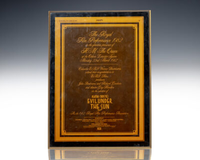 Evil Under the Sun Royal Performance Plaque.
