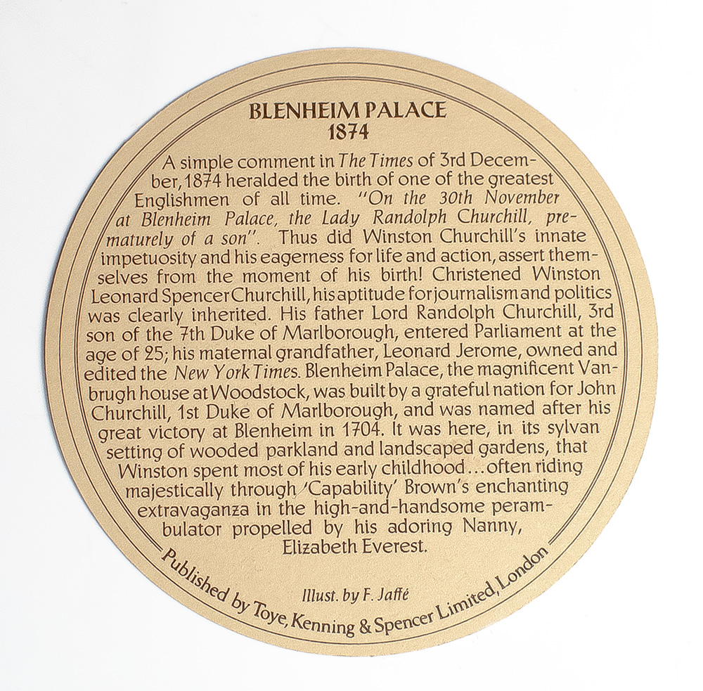 Winston Churchill Centenary Picture Medal.