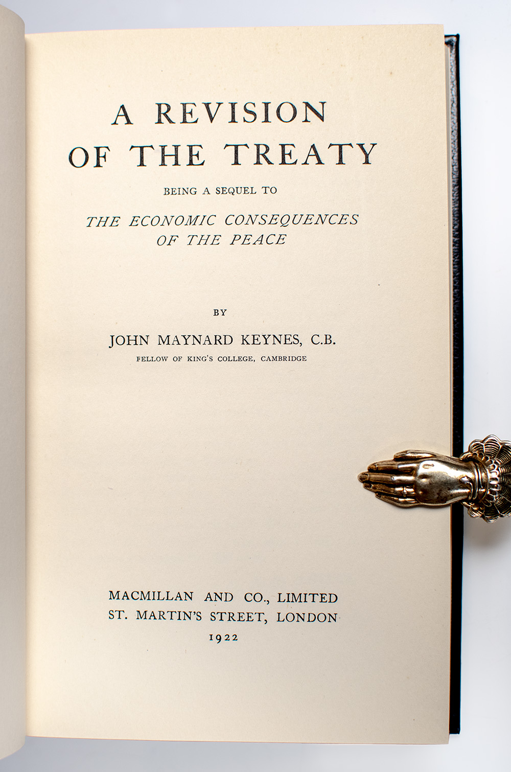 A Revision of the Treaty. Being A Sequel To The Economic Consequences of the Peace.