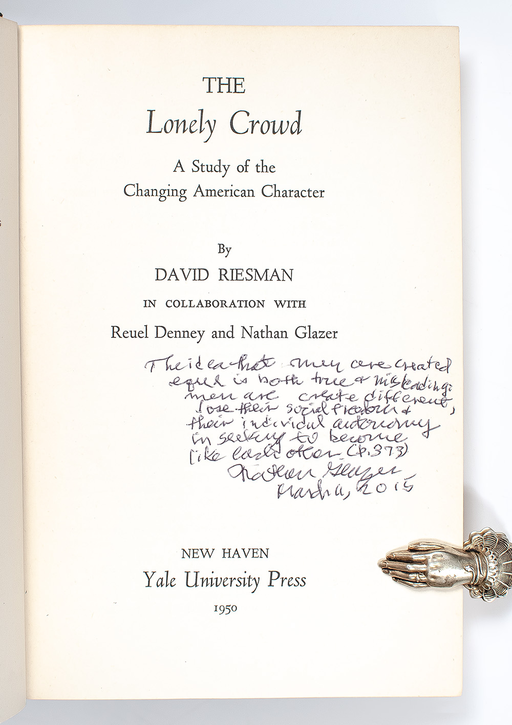 The Lonely Crowd: A Study of the Changing American Character.