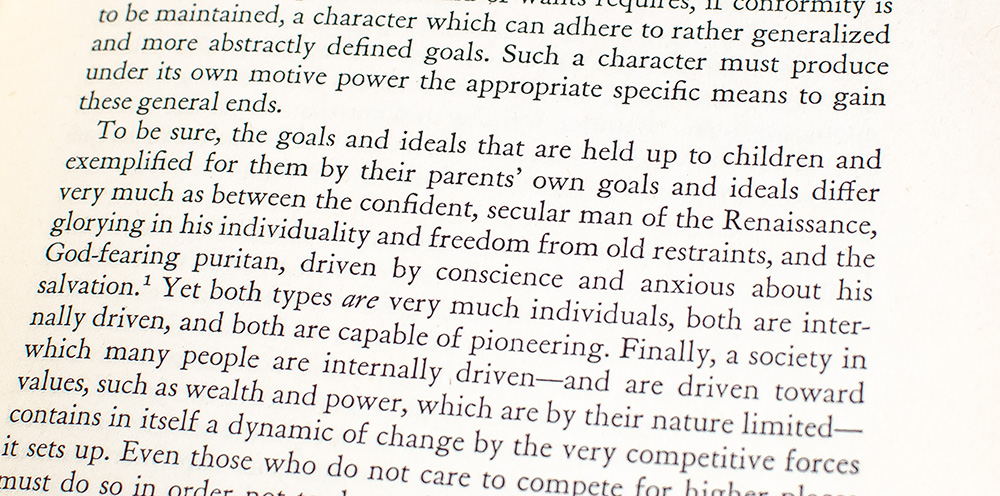 The Lonely Crowd: A Study of the Changing American Character.