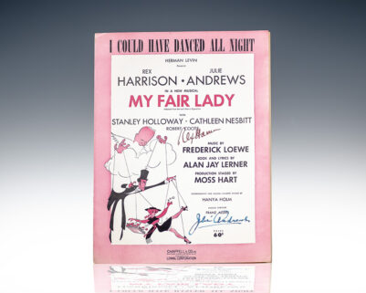 My Fair Lady: A Musical Play in Two Acts Based on Pygmalion by George Bernard Shaw.