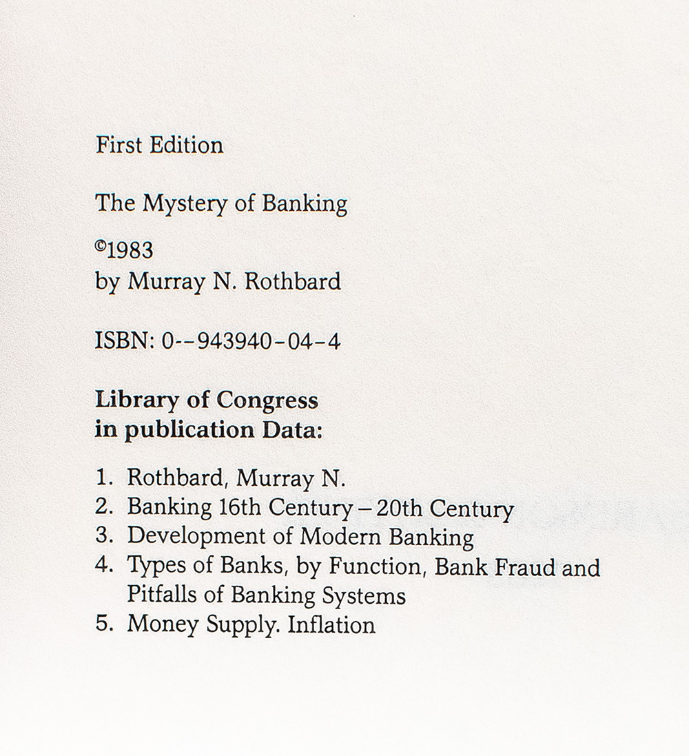 The Mystery of Banking.