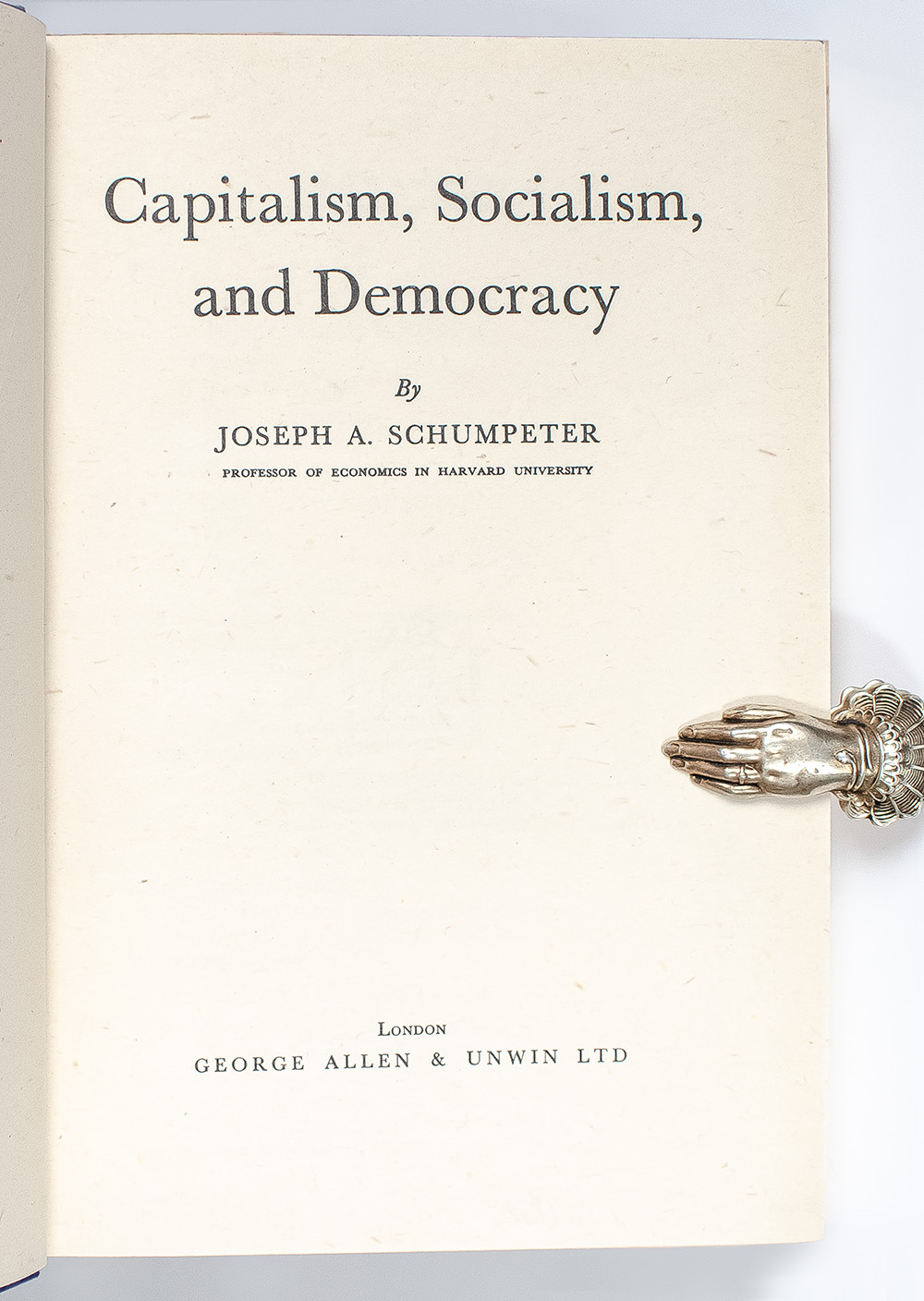 Capitalism, Socialism and Democracy.