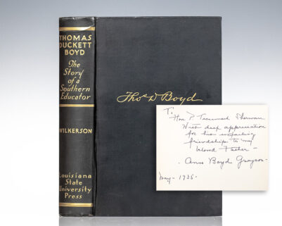 Thomas Duckett Boyd: The Story of a Southern Educator.