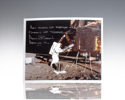 Alan Bean Signed 'EVA' Photograph.