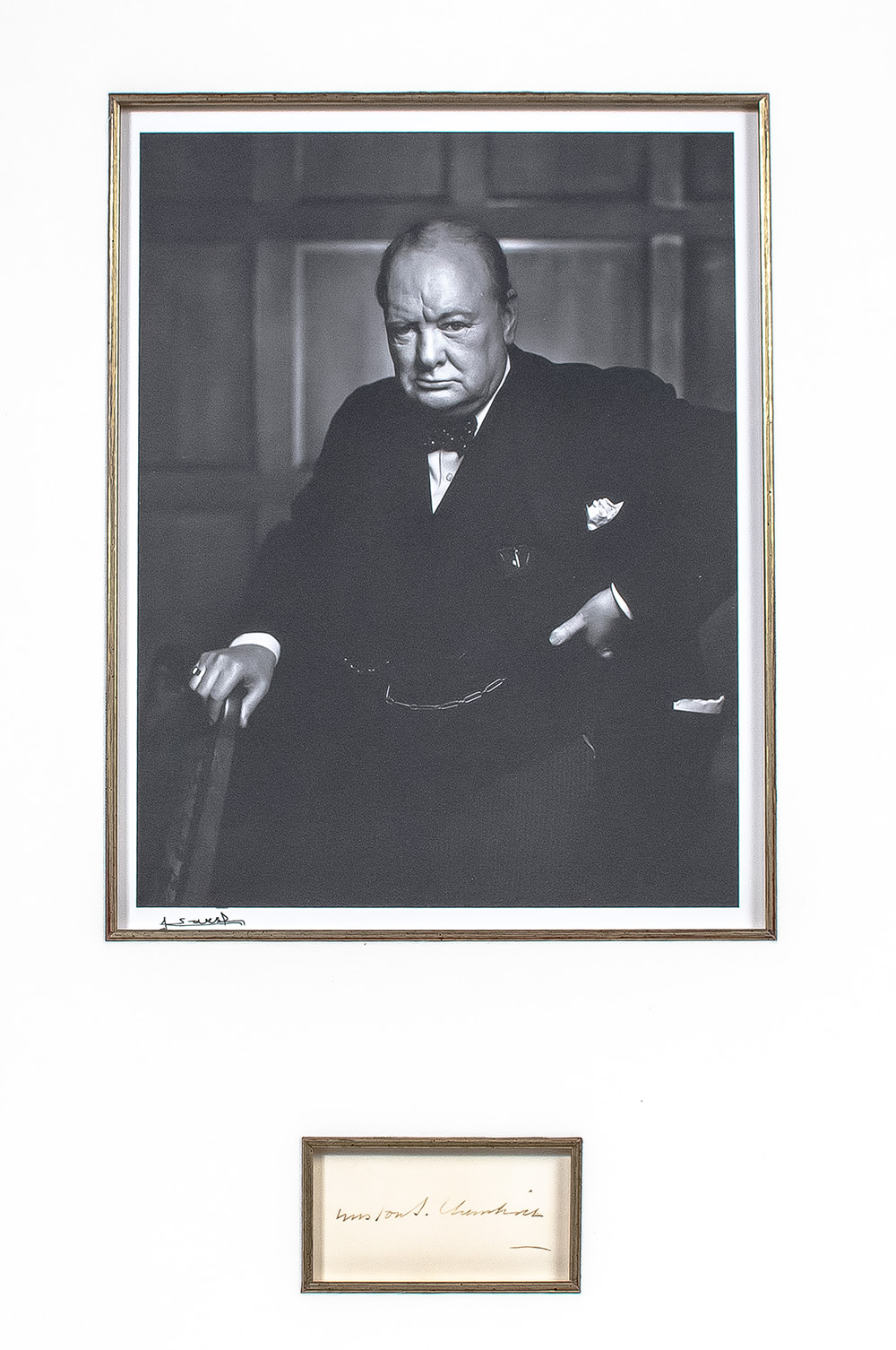 Yousuf Karsh Signed Winston S. Churchill Portrait.
