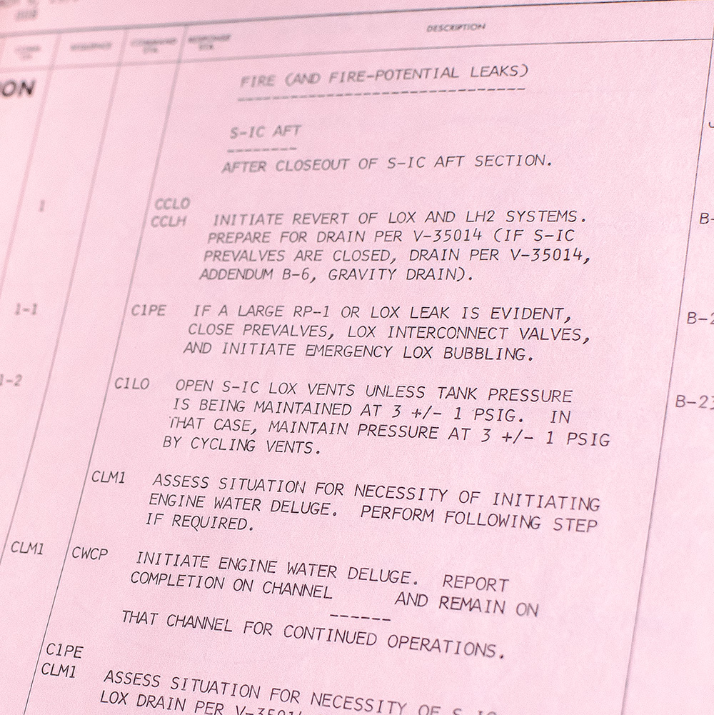 Jim Lovell and Fred Haise Signed Apollo 13 Saturn V Launch Vehicle Emergency Procedure Manual.